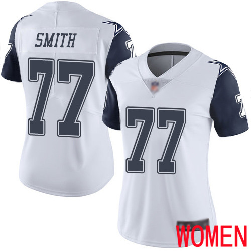 Women Dallas Cowboys Limited White Tyron Smith 77 Rush Vapor Untouchable NFL Jersey